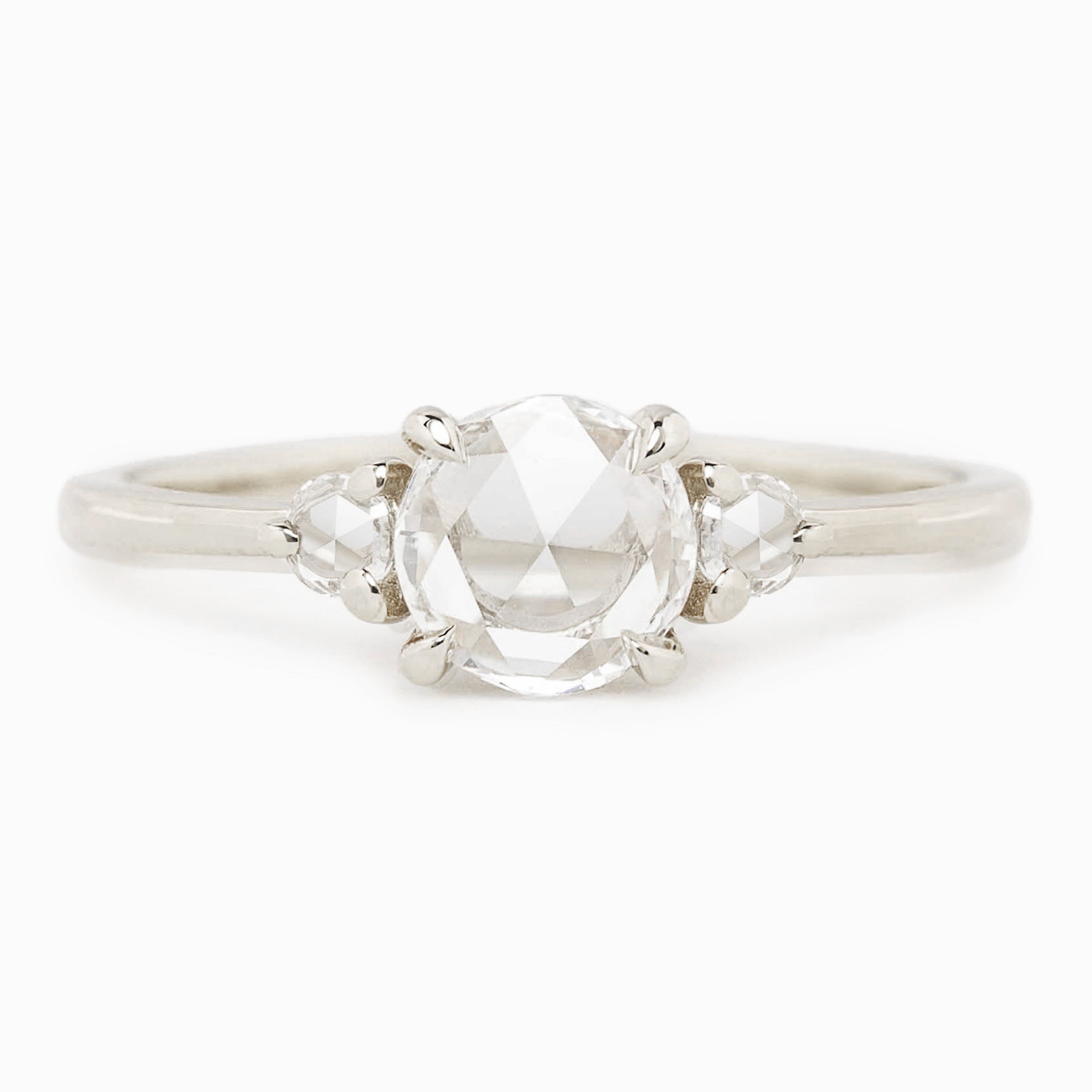 Emilie Round Diamond Ring (with rose-cut sides)