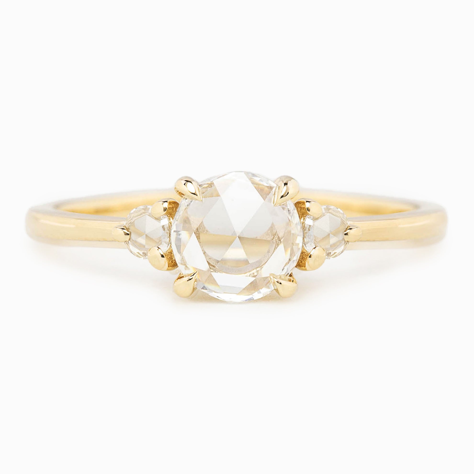 Emilie Round Diamond Ring (with rose-cut sides)