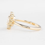 Victoria Ring, 0.49ct Oval Rose Cut Diamond, 14K Yellow Gold (One of a kind)