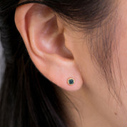 Dahlia Stud Earrings - Montana Sapphire