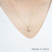 Dahlia Necklace, Natural Rose Cut Diamond (Charm Option)