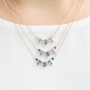 Gloria Necklace, Teal Blue Sapphire