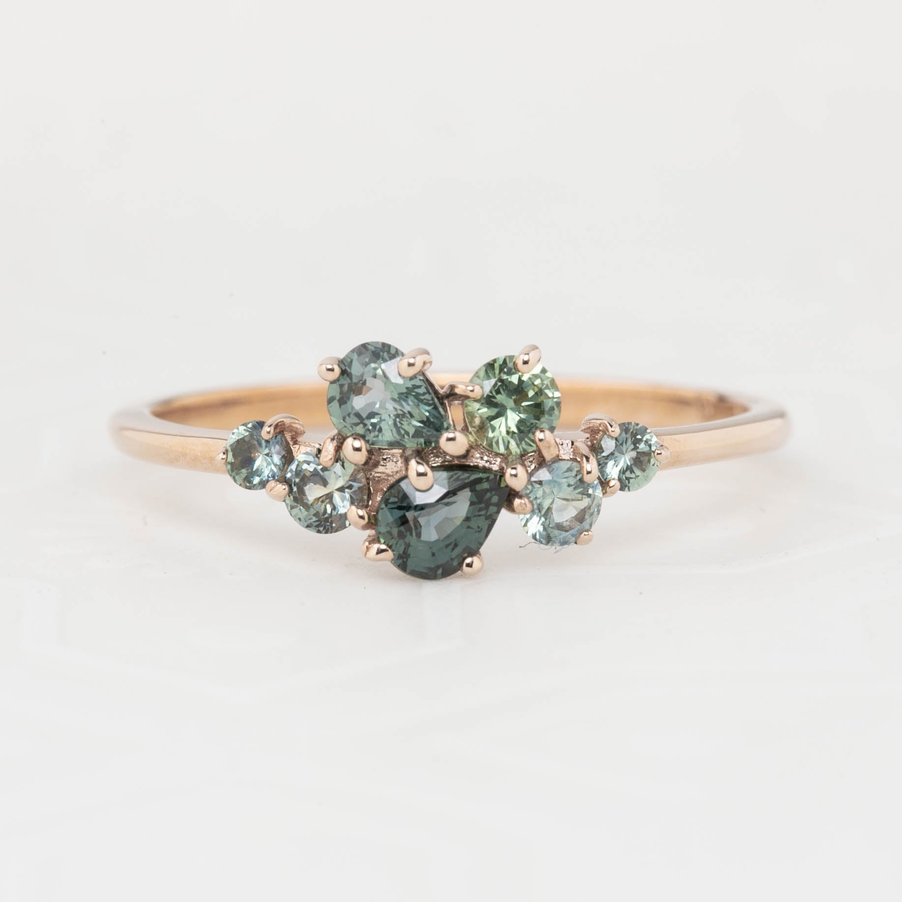 Stardust Cluster Ring, Seven Stones (Pick your own gems)