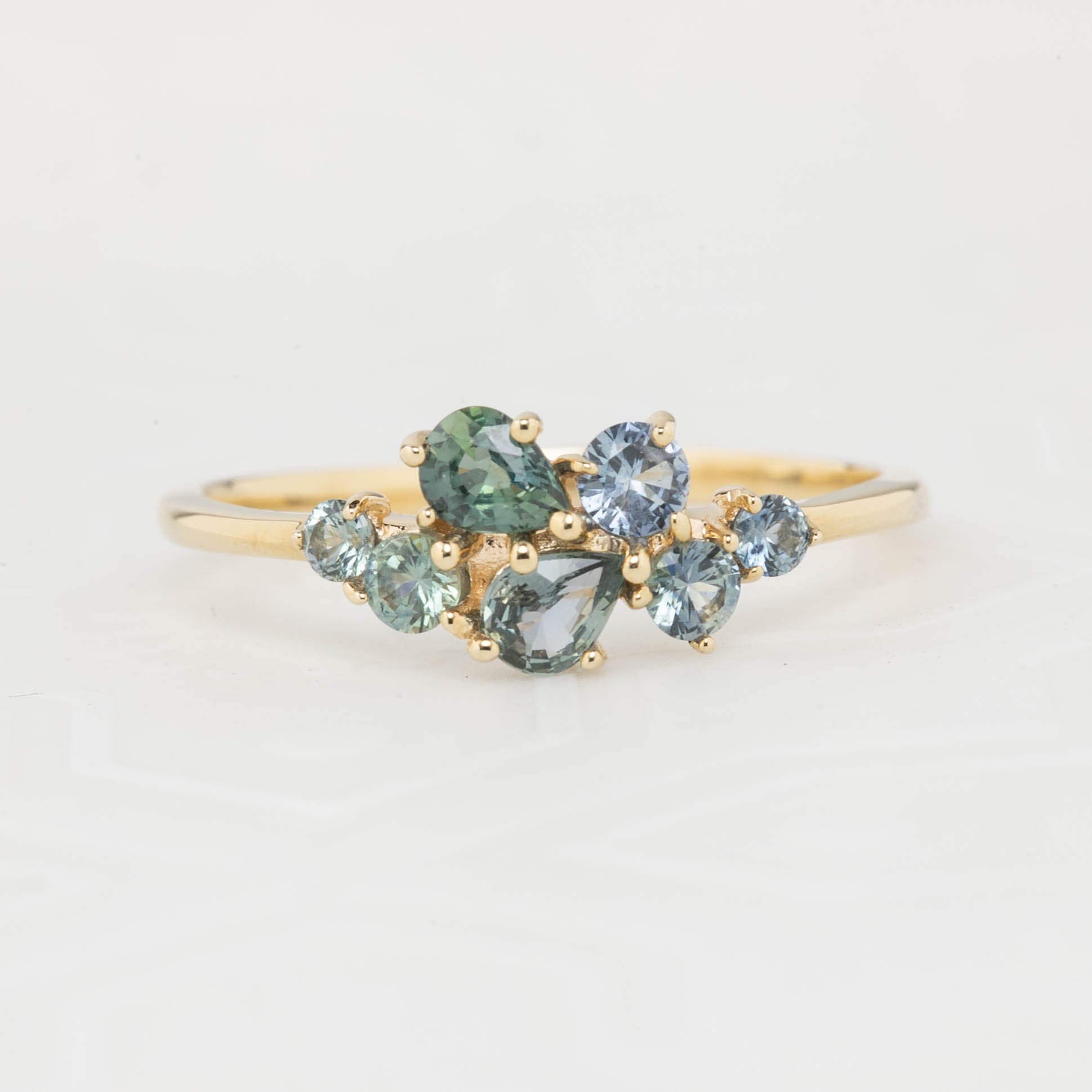 Stardust Cluster Ring, Seven Stones (Pick your own gems)