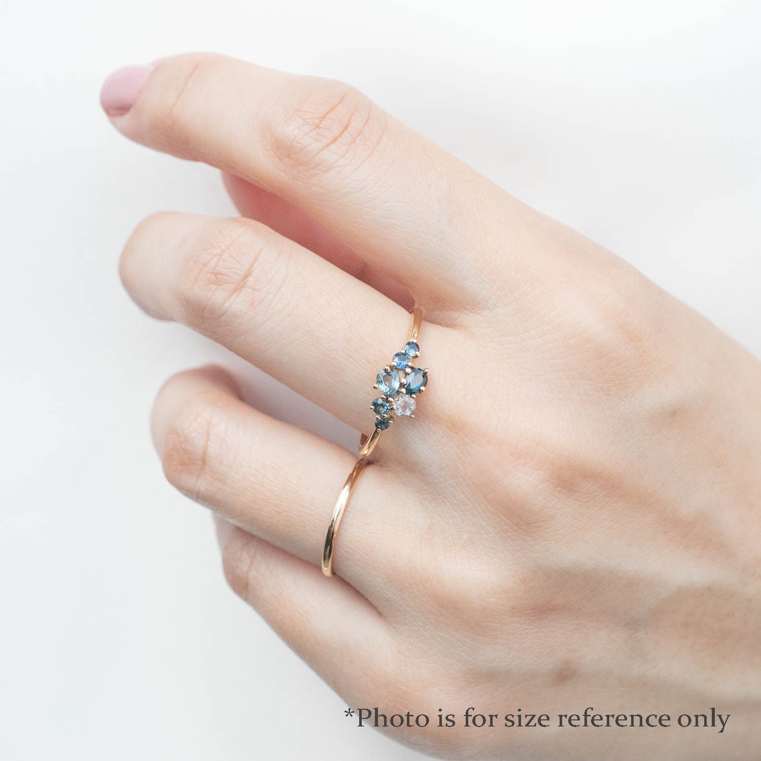 Stardust Cluster Ring, Seven Stones (Pick your own gems)