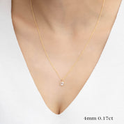 Dahlia Necklace, Natural Rose Cut Diamond (Charm Option)
