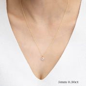 Dahlia Necklace, Natural Rose Cut Diamond (Charm Option)