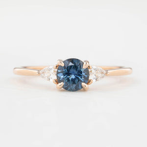 Olivia Ring, 0.89ct Montana Sapphire