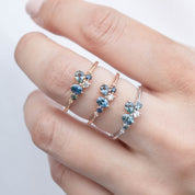 Stardust Cluster Ring, Five Stones with Diamond