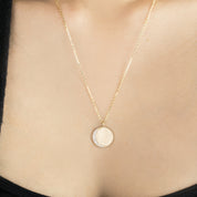 Personalized Crescent Diamond Necklace