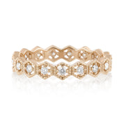 Milgrain Hexagon Eternity Ring
