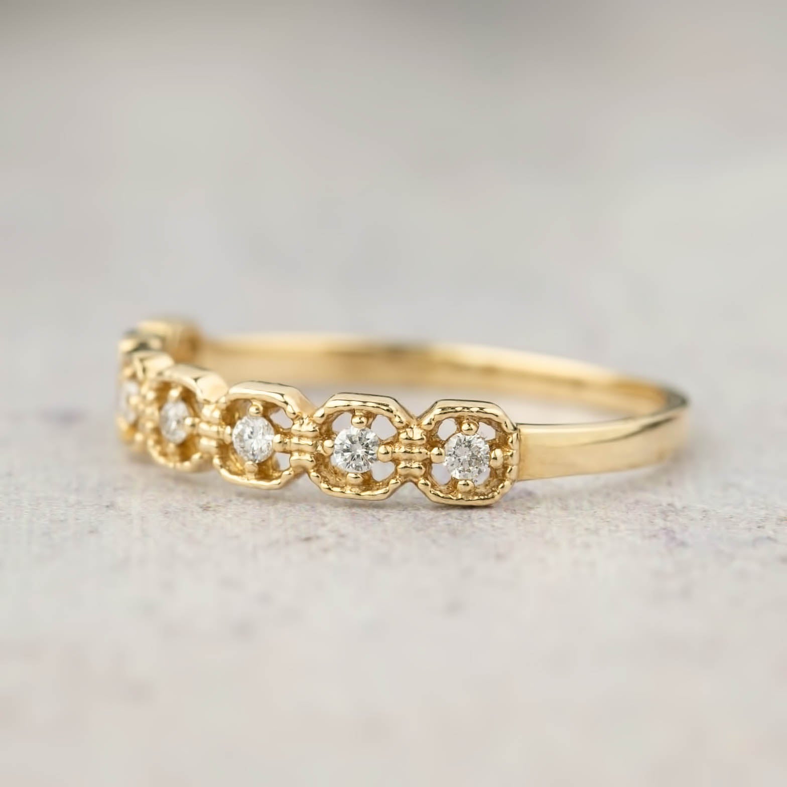 Milgrain Square Ring