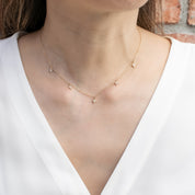 Star Diamond Station Necklace