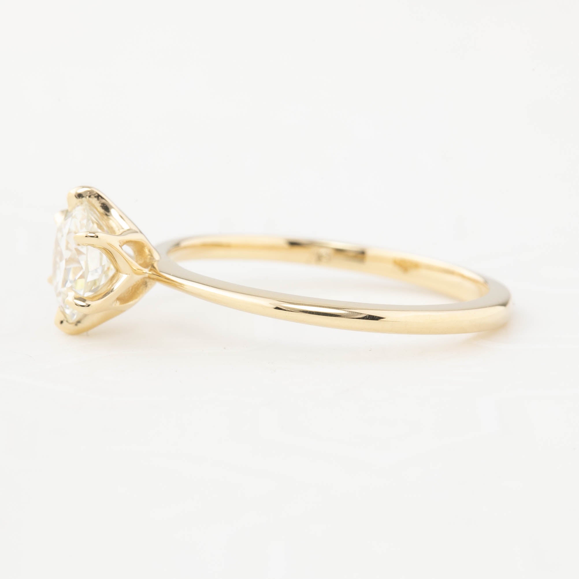 Floryn Ring, GIA Certified 1.15ct Brilliant Cut Diamond, 14k Yellow Gold (One of a kind)