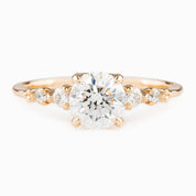Estel Fleur Four Prongs Round Diamond Ring