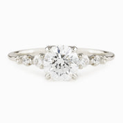 Estel Fleur Four Prongs Round Diamond Ring