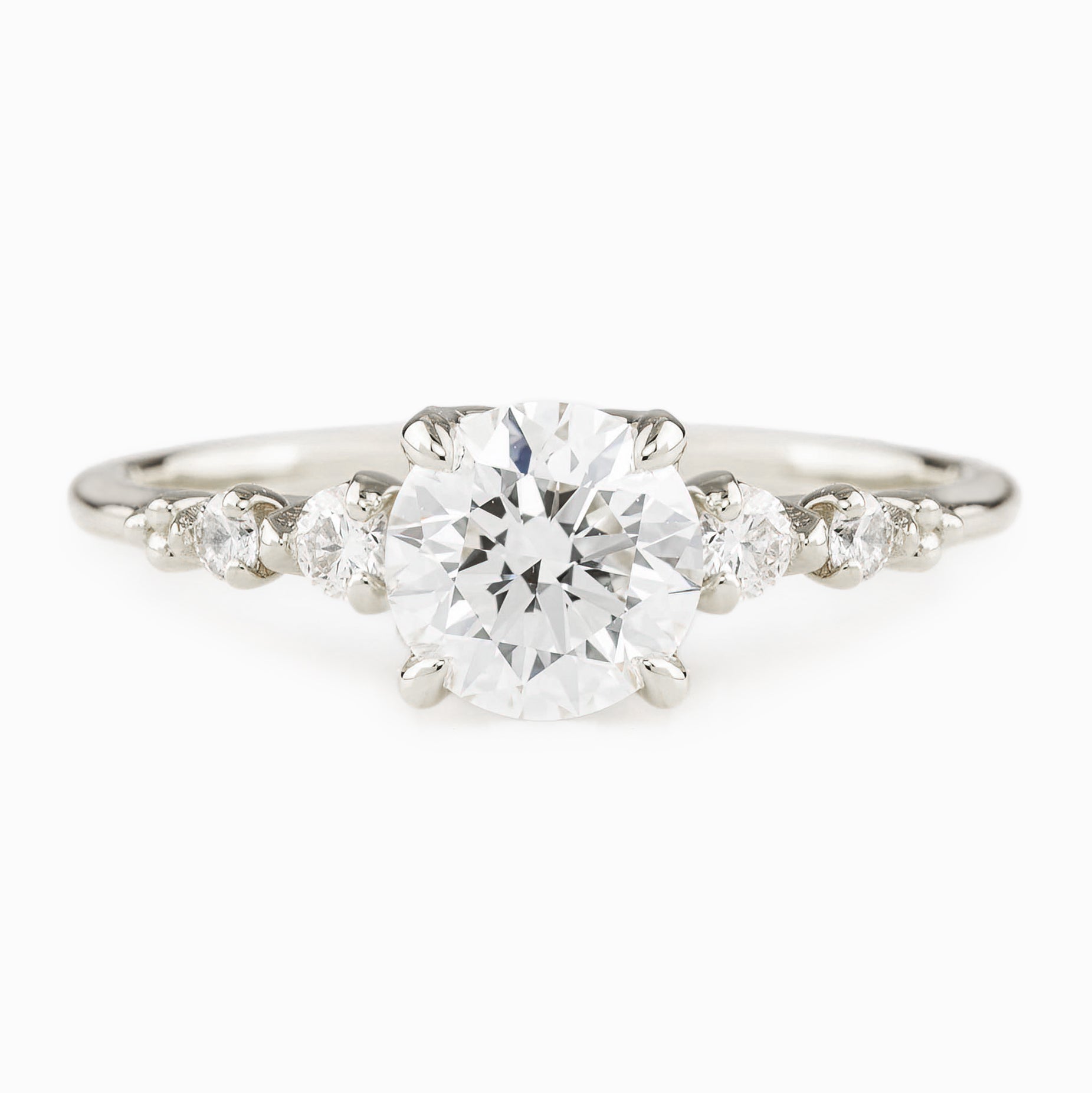 Estel Fleur Four Prongs Round Diamond Ring