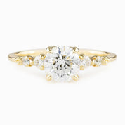 Estel Fleur Four Prongs Round Diamond Ring