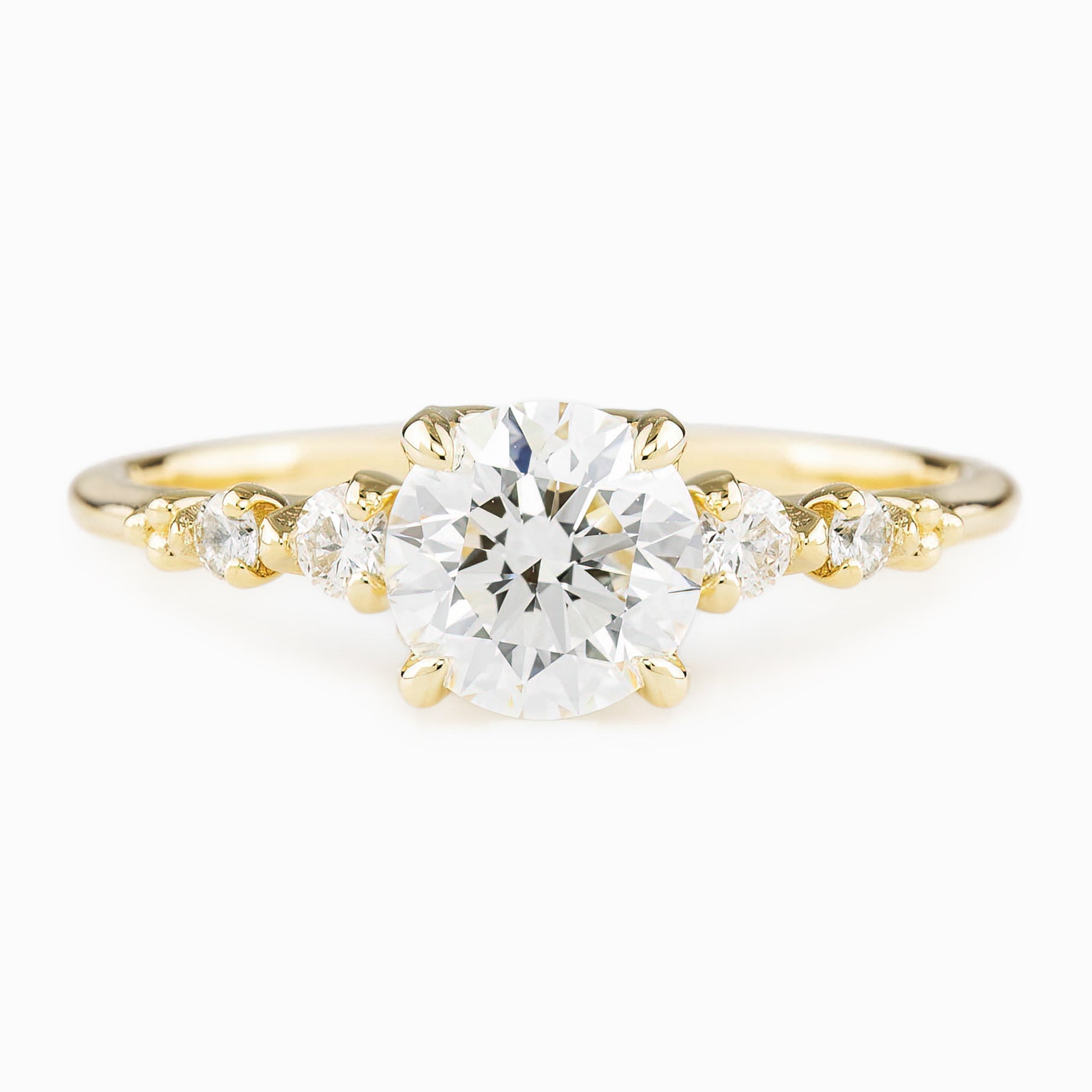 Estel Fleur Four Prongs Round Diamond Ring
