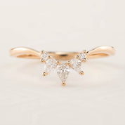 Gloria Ring with natural white diamonds in a delicate, ethically sourced solid gold band, handmade by Envero Jewelry