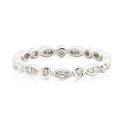 White gold Seren Ring featuring natural white diamonds totaling 0.18-0.20ctw with G color and SI clarity