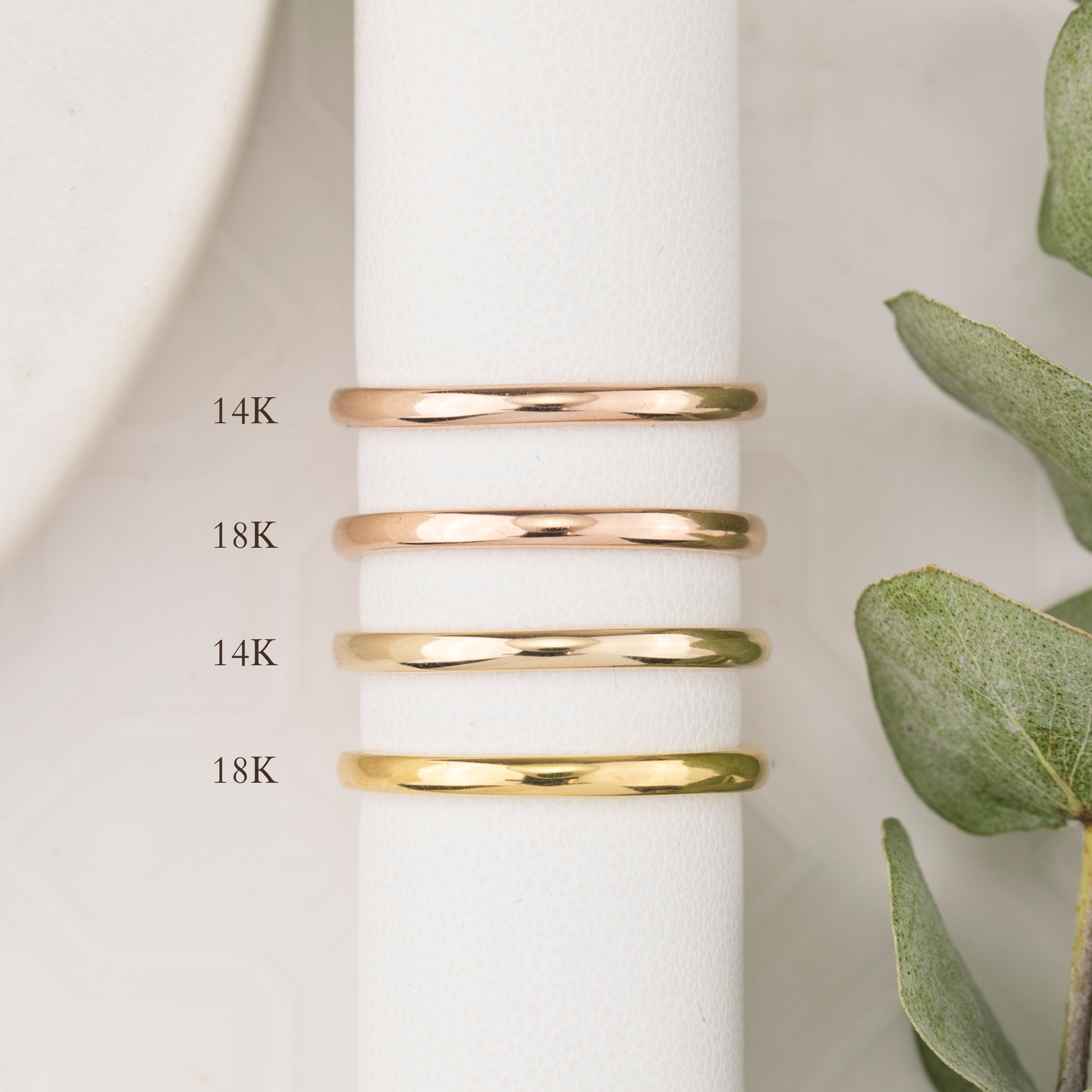 ハーフラウンド ストレート リング Half-Round Straight Band