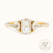 Madison Ring, Oval Rose Cut Diamond