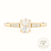 Gianna Ring, Oval Rose Cut Diamond