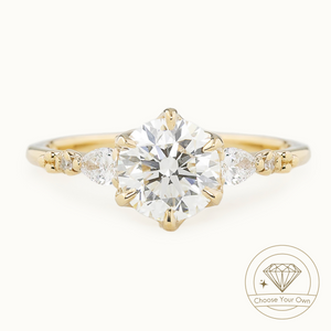 Estel Fleur Petal Round Diamond Ring