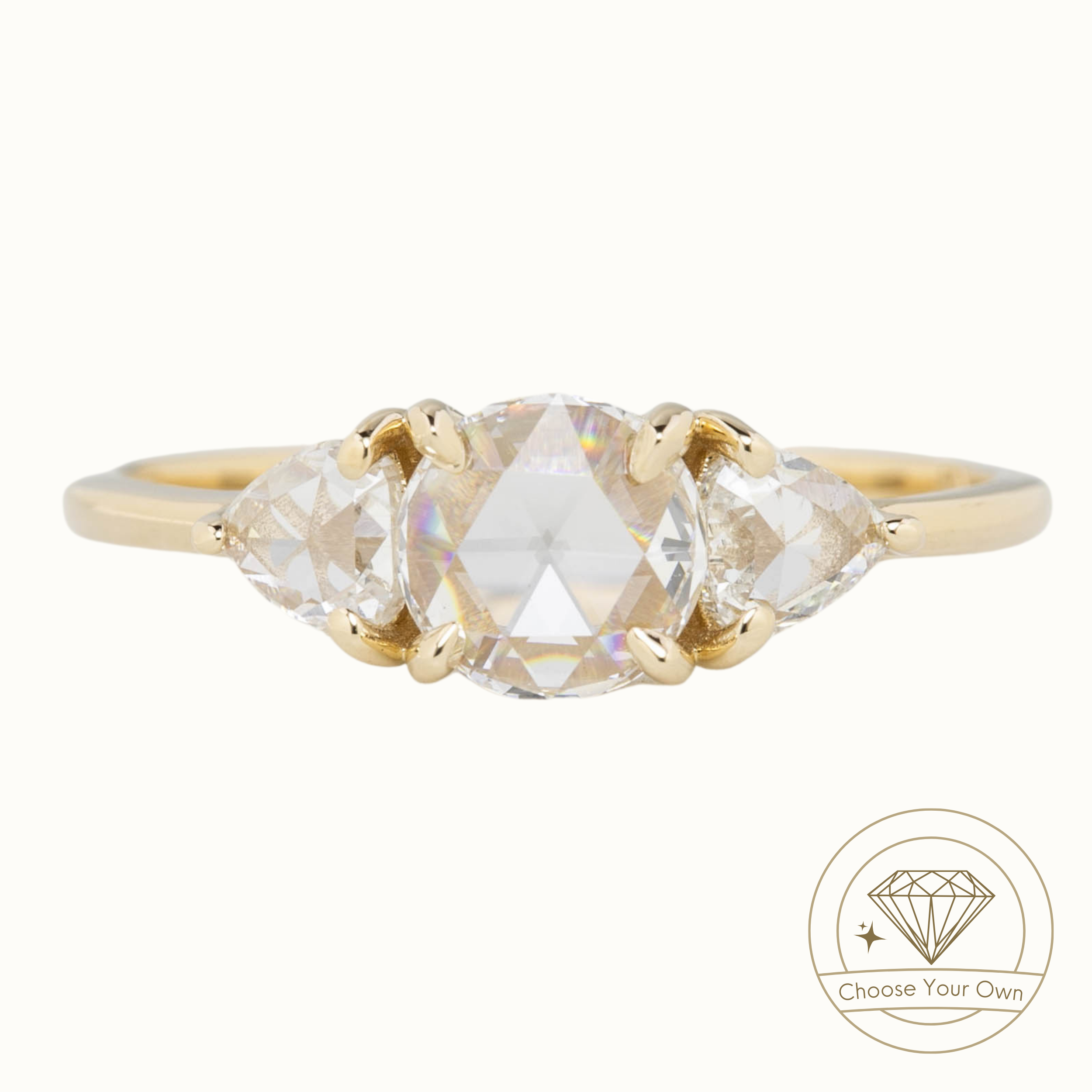 Madison Ring, Round Rose Cut Diamond