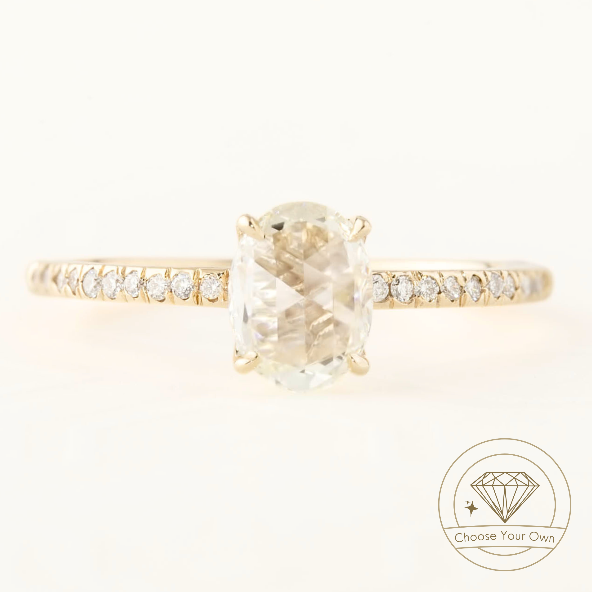 Maria Ring, Oval Rose Cut Diamond