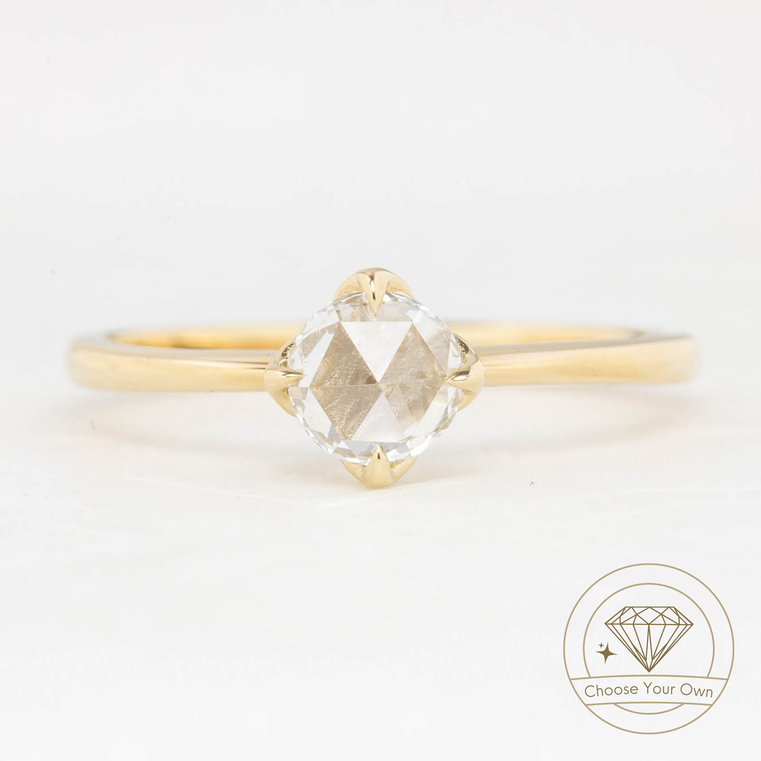 Alice Ring, Round Rose Cut Diamond