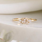 Sofia Ring, 0.40ct Rose Cut Diamond, 14k Yellow Gold (One of a kind)