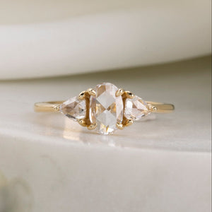 Madison Ring, 0.56ct Oval Rose Cut Diamond