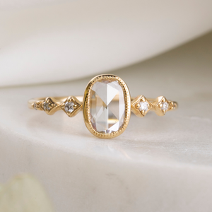 Celeste Ring, 0.50ct Oval Rose Cut Diamond