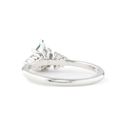 Teresa Ring 0.76ct Blue Montana Sapphire, 14k White Gold (One of a kind)