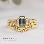 Edith Ring 0.71ct Light Blue Montana Sapphire, 14k Yellow Gold (One of a kind)