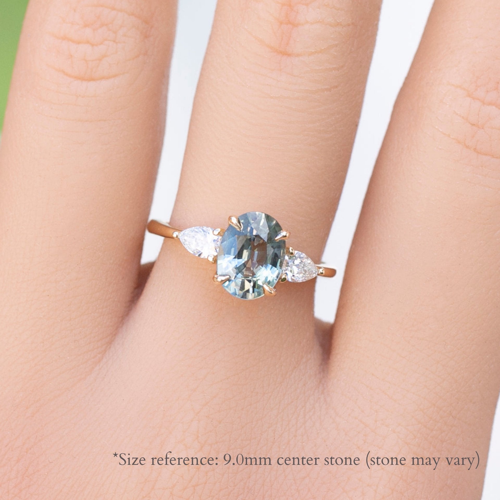 Olivia Grand Ring, 2.30ct Madagascar Sapphire, oval shape gemstone