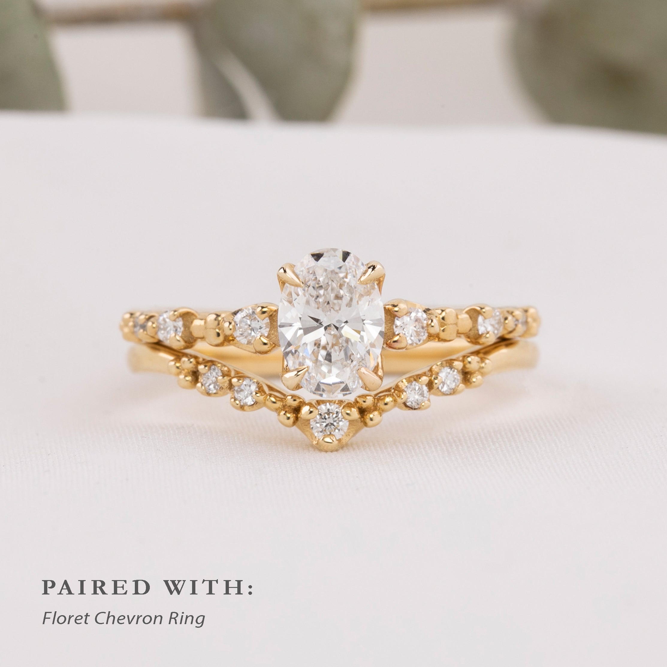 Wisteria Ring 0.70ct Lab Diamond, 14k Yellow Gold (One of a kind)