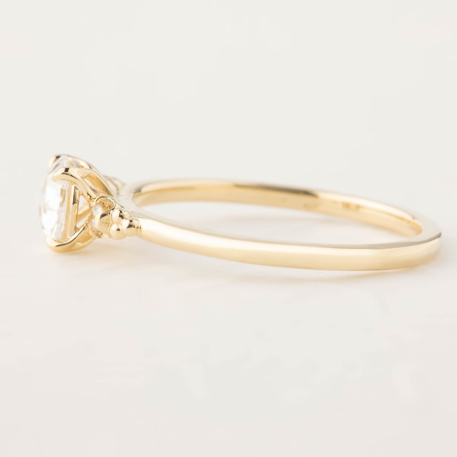 Estel Ring, 0.45ct Rose Cut Diamond, 14k Yellow Gold (One of a kind)