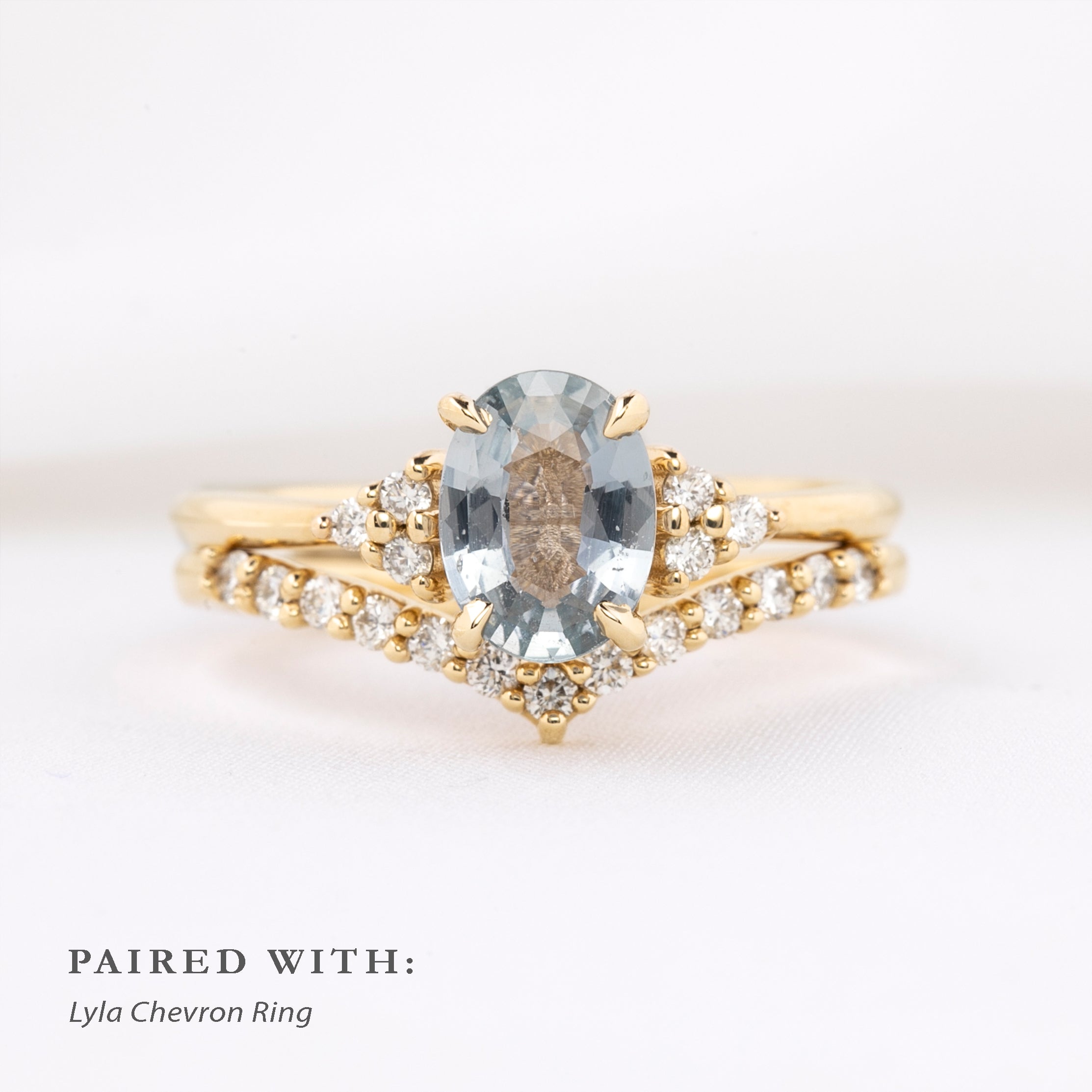 Teresa Ring Blue Sapphire Ring, 14k Yellow Gold (One of a kind)