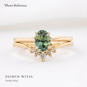 Nina Ring 0.92ct Green Montana Sapphire, 14k Yellow Gold (One of a kind)