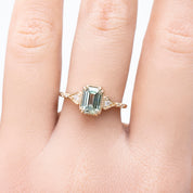 Agatha Ring, 1.59ct Light Green Montana Sapphire