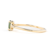 Eloise Ring 0.55ct Blue Green Madagascar Sapphire, 14k Yellow Gold
