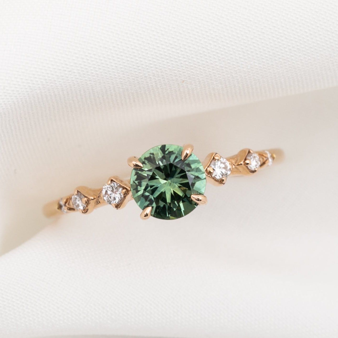 Celeste Ring, 0.85ct Montana Sapphire