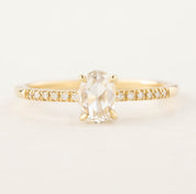 Audrey Ring, Oval Rose Cut Diamond