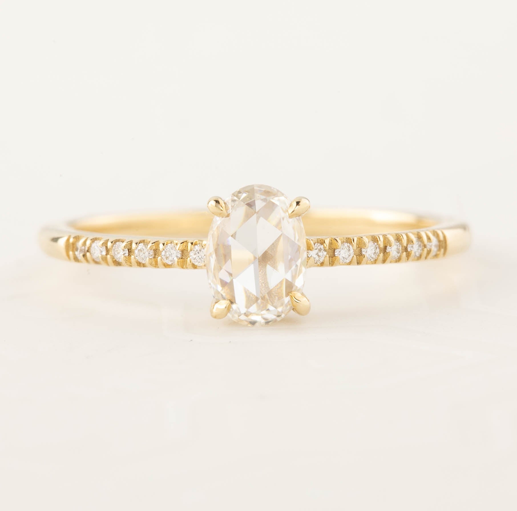 Audrey Ring, Oval Rose Cut Diamond