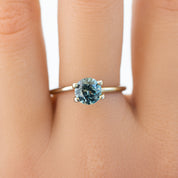 1.49ct Round Cut Parti Mint Blue Green Montana Sapphire SR255