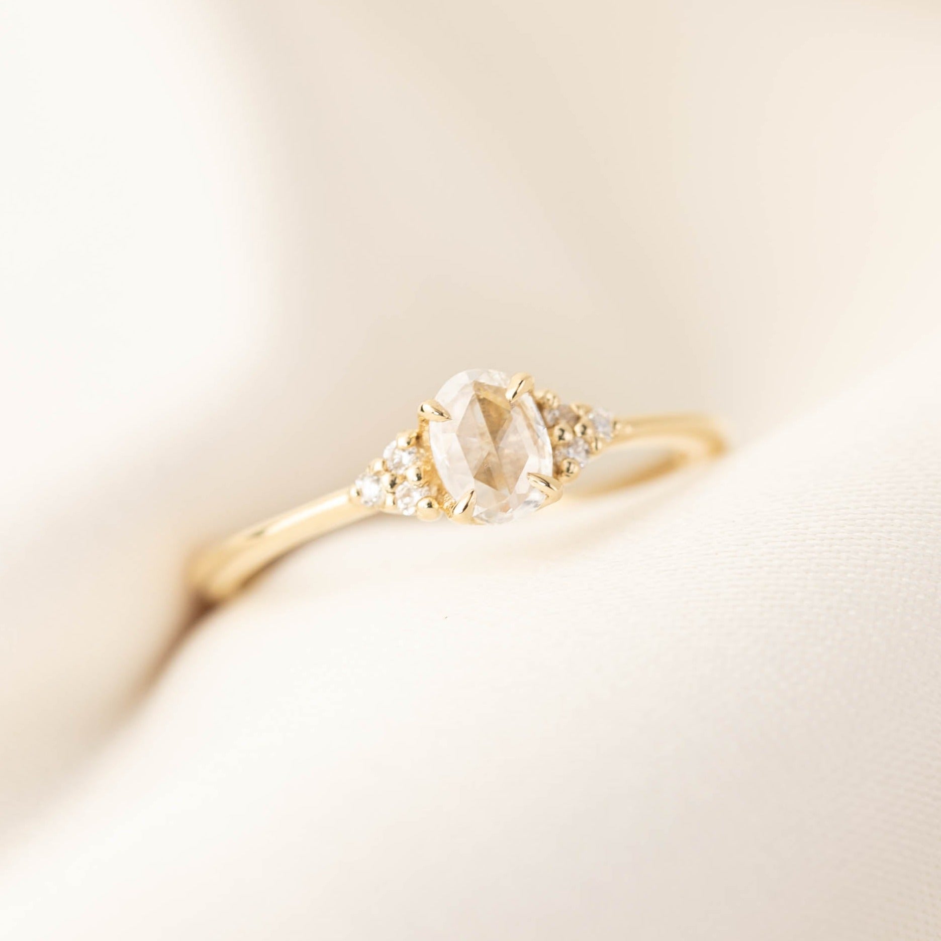 Teresa Ring, Oval Rose Cut Diamond