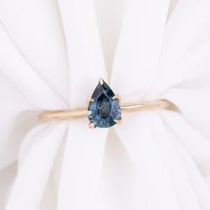 【即日配送】サラリング ・0.71ct・加熱モンタナ産ブルーサファイア・K14YG